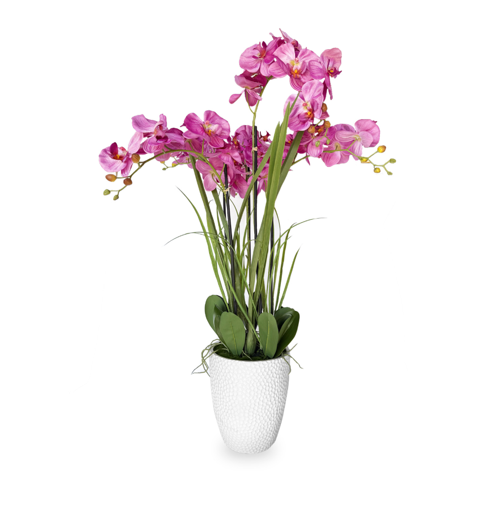 49 Inch Artificial Phalaenopsis Orchid with Resin Pot