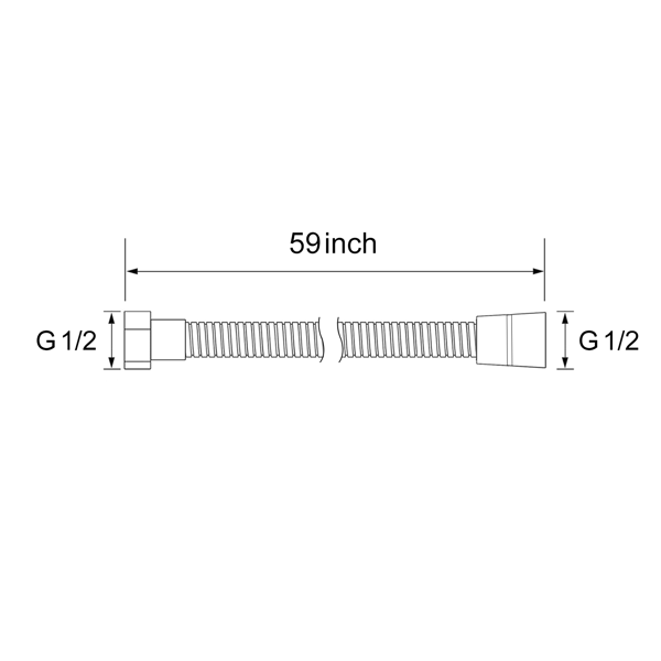 59 Inch Stainless Steel Shower Hose