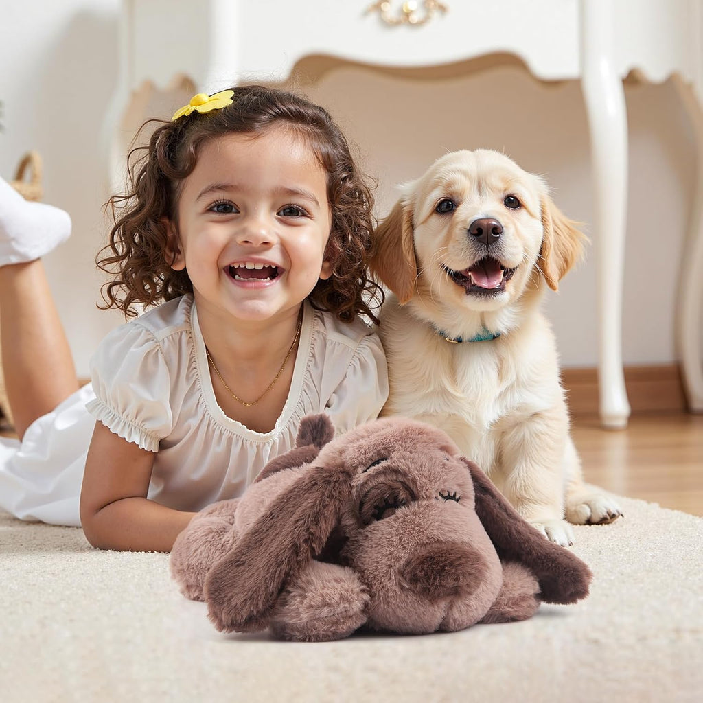ZippyPaws Toy Dog Anxiety Relief Calming Aid Puppy Heartbeat Stuffed Animal Behavioral Training Sleep Aid Comfort Soother Plush Toy for Puppies Cats