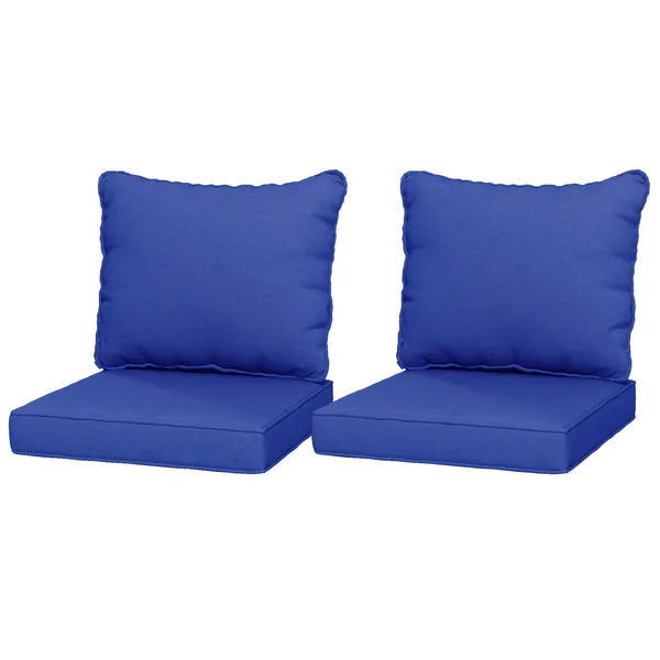 Aeelleea 2 Pack Outdoor Chair Cushion Set, 24×24×4.75 Inch Seat & Back Replacement Cushions, PFAS-Free Fade Resistant Patio Cushions,