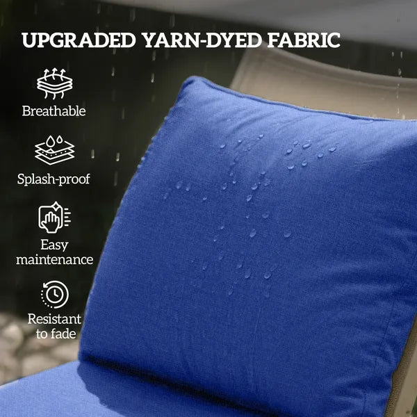 Aeelleea 2 Pack Outdoor Chair Cushion Set, 24×24×4.75 Inch Seat & Back Replacement Cushions, PFAS-Free Fade Resistant Patio Cushions,