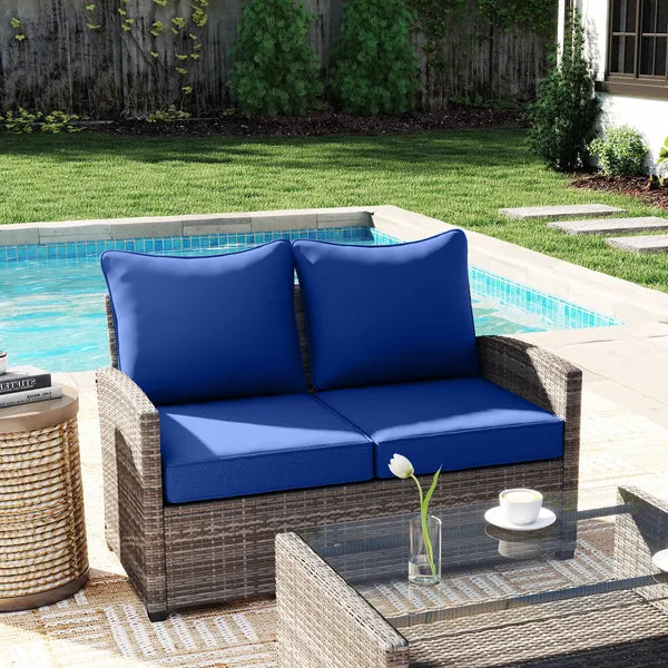 Aeelleea 2 Pack Outdoor Chair Cushion Set, 24×24×4.75 Inch Seat & Back Replacement Cushions, PFAS-Free Fade Resistant Patio Cushions,