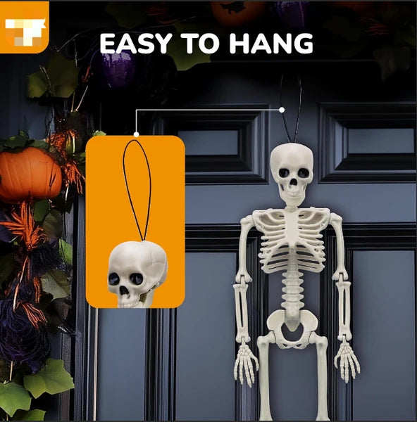 4Pcs Halloween Skeleton Figurines Set, Realistic Skull Skeleton Decor, Indoor Outdoor Halloween Party Tabletop Ornaments`  ## 2. 商品介绍 & 参数