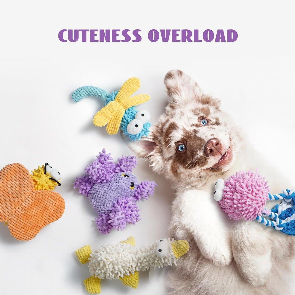 ZippyPaws Small Medium Large Dog Toys, Cute Soft Squeaky Crinkle Plush Stuffed Durable Pet Teething Animal Chew Toys for Small to Large Breed, Cognitive Stimuting Boredom Puppy Busy Birthdays Gifts