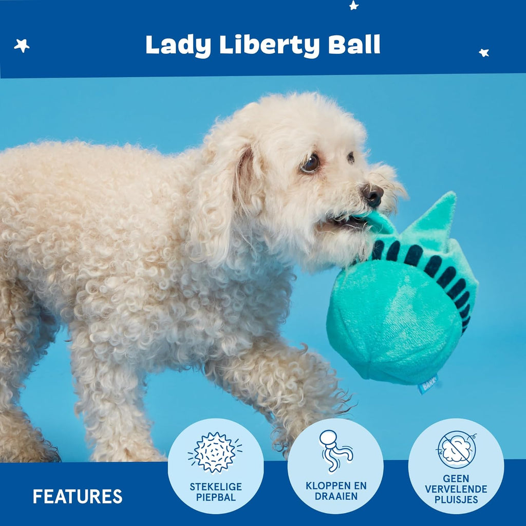 ZippyPaws Ball 2-in-1 Dog Toy - Plush Squeaky Toy for Large Dogs | Large