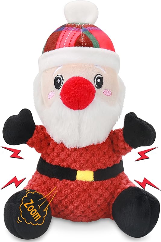 Dog Toys, Dog Squeaky Toy with Crinkle Paper, Interactive Durable Plush Dog Chew Toys for Puppy, Small, Middle, Large Dogs Training and Reduce Boredom