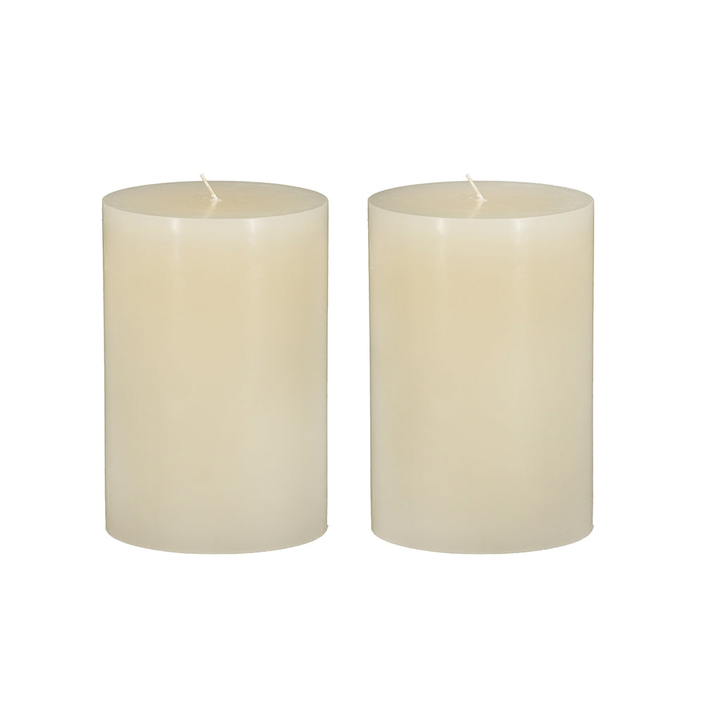 2pk 4"x6" Unscented Soy Wax Candles – Natural, Clean Burn Pillars