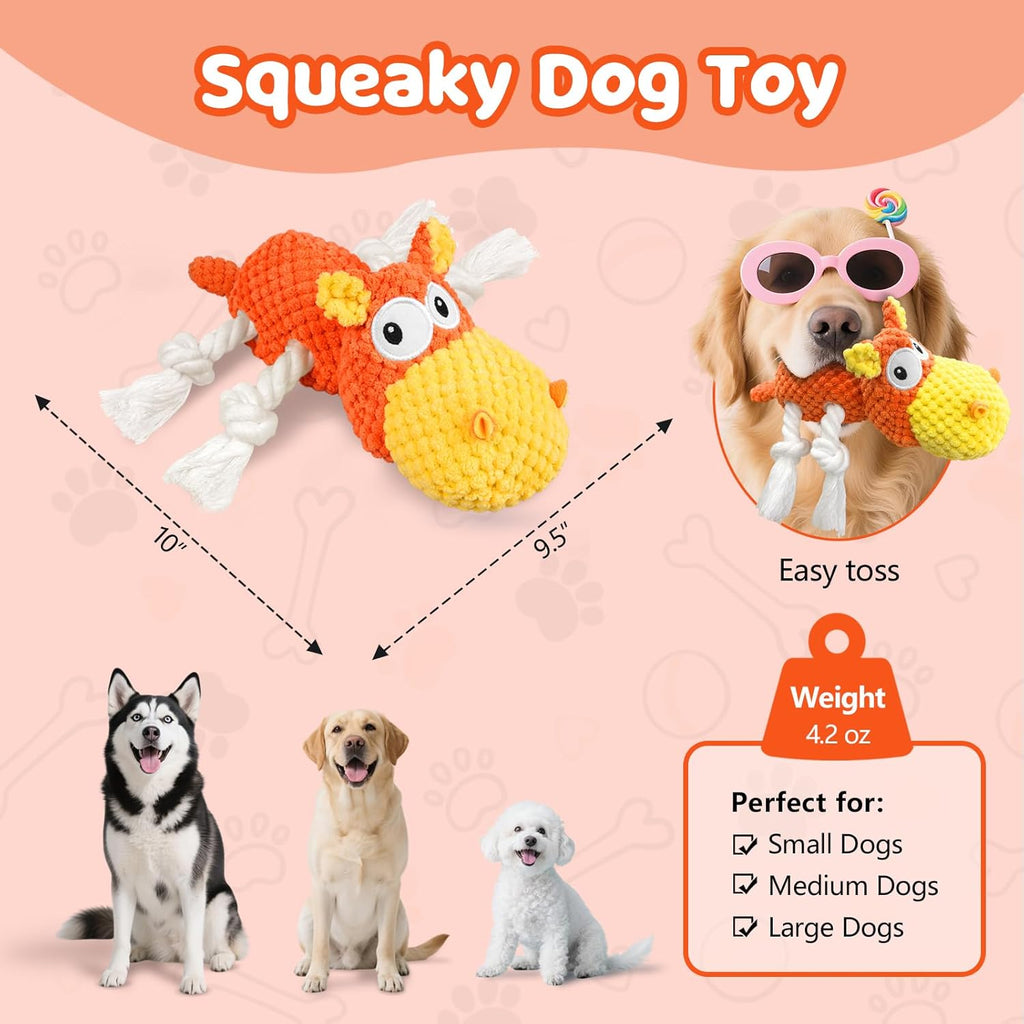 Dog Toys - Plush Dog Toy for Small, Medium, and Large Dogs, Great for Tug-of-War and Playtime