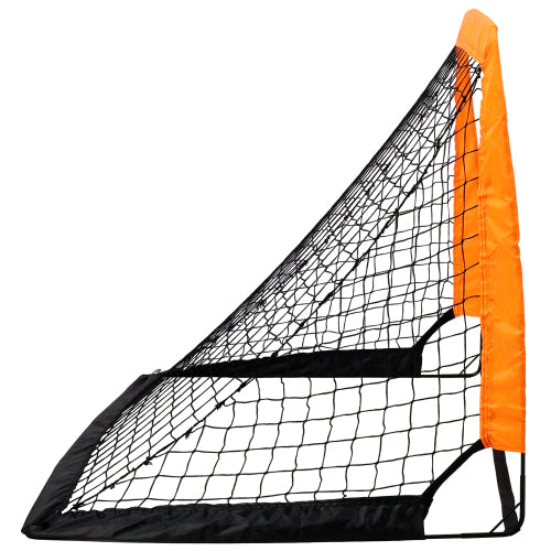 2 Pack Pop Up Soccer Goals, Portable Soccer Nets for Kids Youth Adults, Outdoor Soccer Goal Set for Backyard Games & Soccer Training Orange