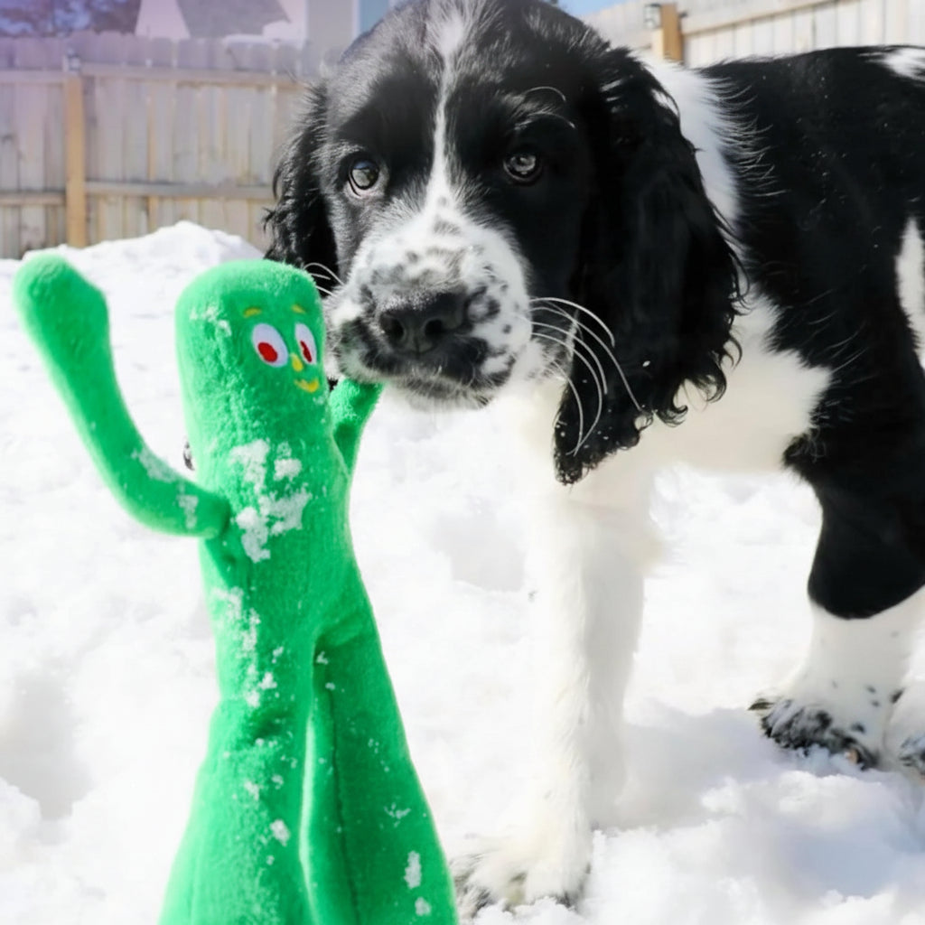 ZippyPawsDog Plush Toy -Extra Soft Plush w/ Flexible Legs & Arms  - Cute Dog Pet Toy (9", Green)