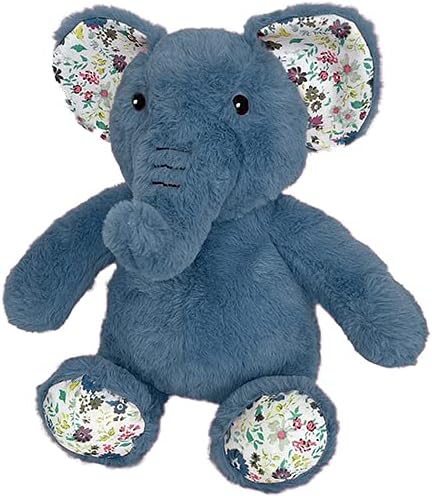 petlou Dog Plush Toys,Crinkle Dog Toy, Interactive Stuffed Dog Squeaky Toys Chew Dog Toys for Medium Dog Small Large Dogs,Cute Dog Toys (15" Promo Elephant-Blue)
