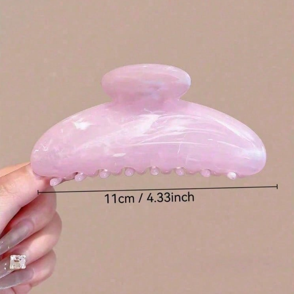 Marble Swirl Large Hair Claw Clip, Pastel Color Acrylic Jaw Hair Clip for Thick Hair, Non-slip Strong Hold Hair Grab Barrette for Women Girls