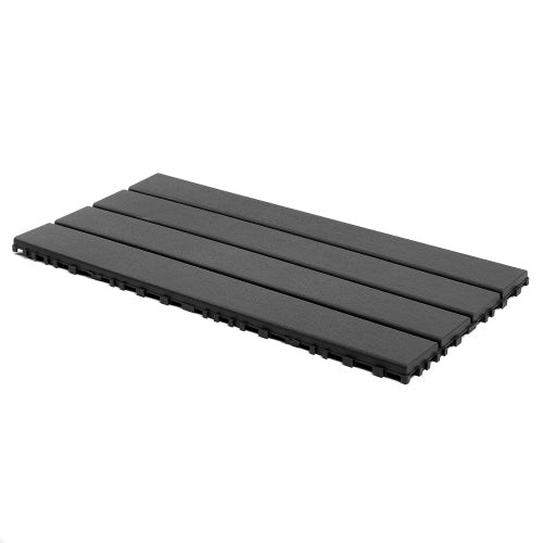 AEELLEEA Interlocking Deck Tiles, 24 x 12 in, 0.8 in Thick, Easy-Cut Flooring for Patios, Balconies and Gardens