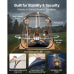 Pop Up Bubble Tent, Clear TPU Screen House with Removable Top Cover, Weatherproof Pop-Up Tent for Patio Backyard