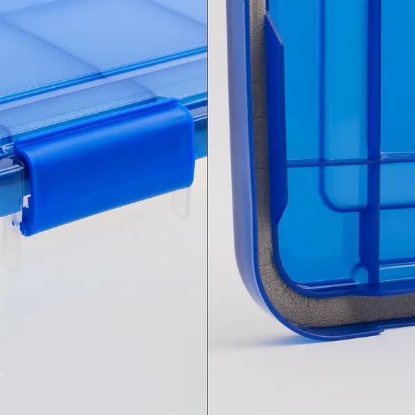 46 Quart Plastic Storage Bin with Airtight Sealed Lid, Stackable Heavy Duty Storage Tote for Home Garage Pantry