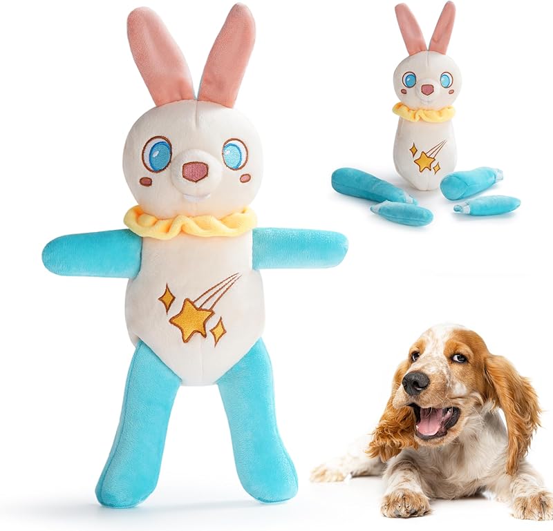 ZippyPawst Dog Toys with Squeaker & Crinkle - Interactive Stuffed Plush Toy to Keep Dogs Busy, Pet Puzzle Enrichment Chew Toys for Small Medium Large Breeds