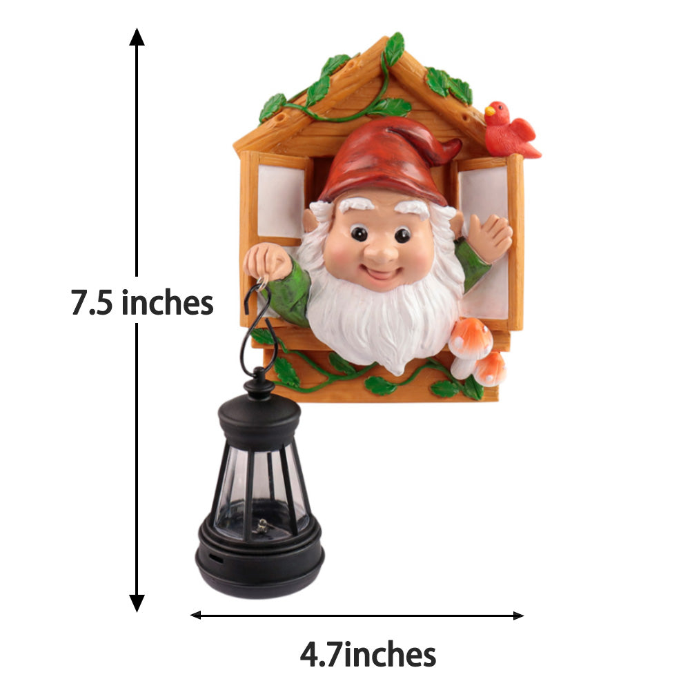Gnome Tree Hugger Resin Garden Statue for Outdoor Decor, Whimsical Gnome Figurine for Yard Patio Lawn Porch, Funny Gnome Gift for Gnome Lovers