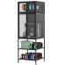 3D Printer Cabinet Workstation, Enclosed Filament Storage Cabinet with Pegboard, Double Tier Spool Rack for Studio Office