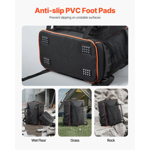 33L Welding Backpack, 600D Polyester Tool Bag with Helmet Holder and Insulated Cooler Bag, for Welding Camping