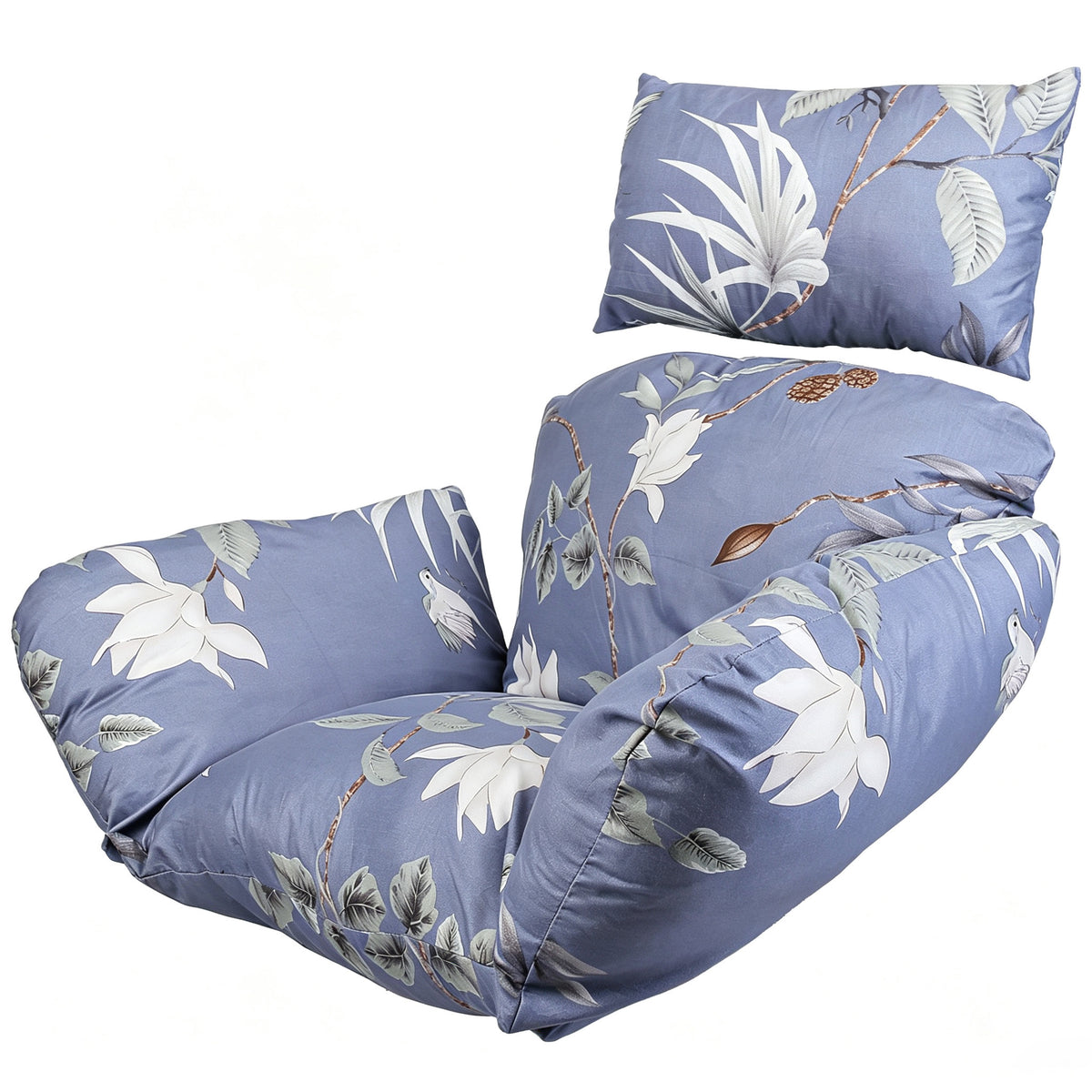 Hanging Egg Chair Cushion with Head Pillow, Thick Hollow Cotton Replacement Pad, Removable Washable Polyester Cover for Indoor Outdoor Wicker Swing Chair