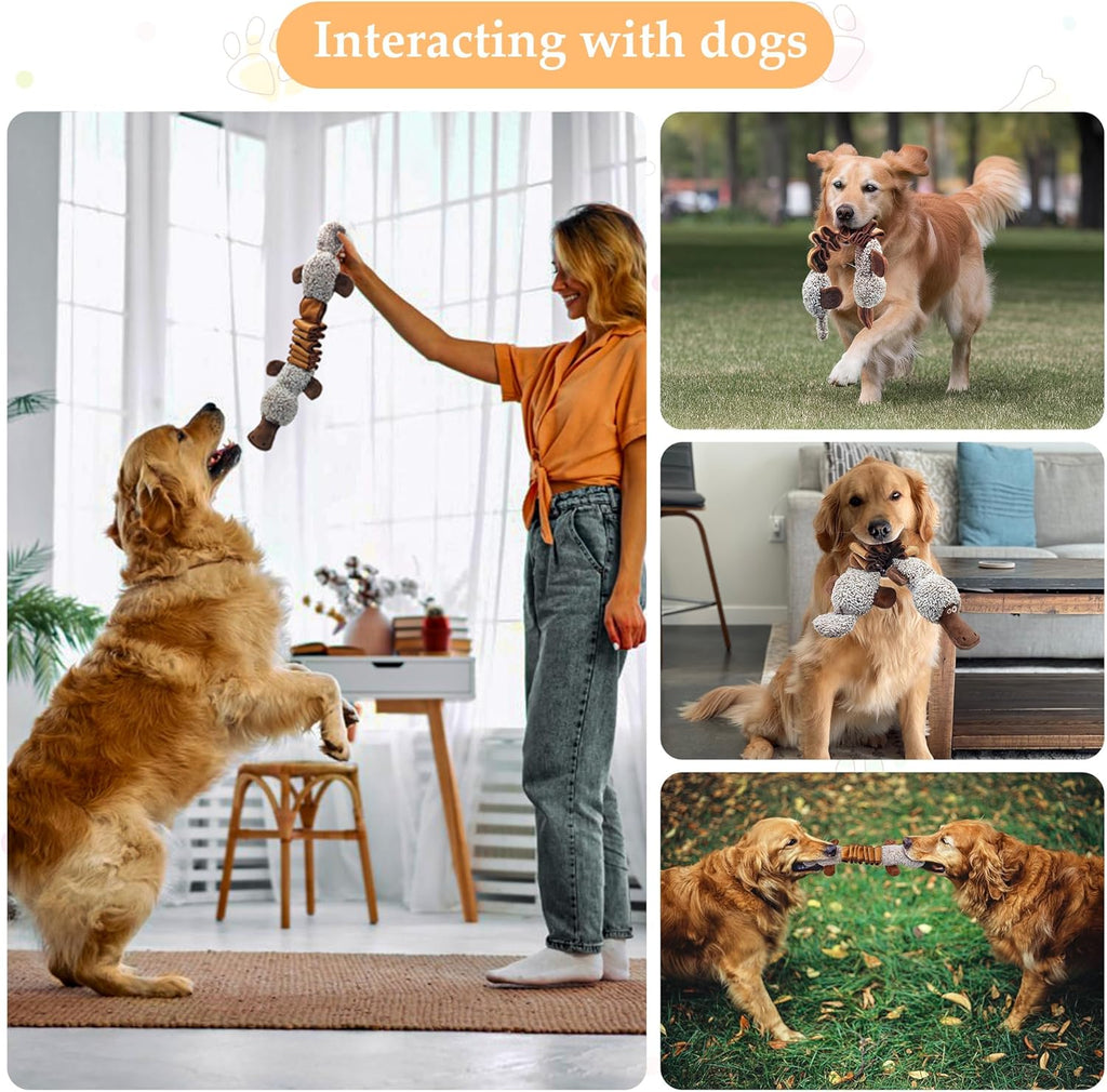 ZippyPaws Dog Toys, Stuffed Large Dog Toys to Keep Them Busy, Interactive Plush Chew Toys with Crinkle Paper, Tough Pet Animal Toys for Small Medium Large Dogs - Platypus