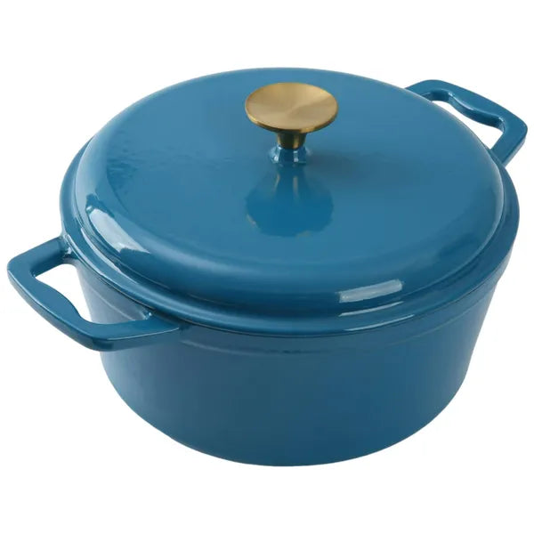 4.75 Quart Enameled Cast Iron Round Dutch Oven, Oven Safe Porcelain Enamel Pot, All Stovetop Compatible for Braising, Baking & Stewing`