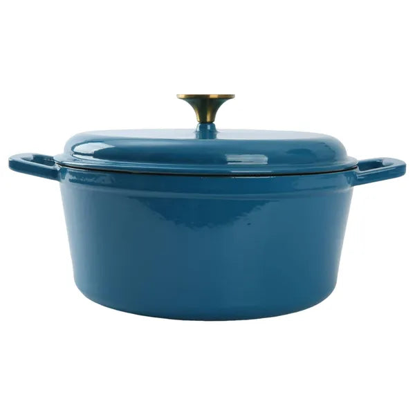 4.75 Quart Enameled Cast Iron Round Dutch Oven, Oven Safe Porcelain Enamel Pot, All Stovetop Compatible for Braising, Baking & Stewing`