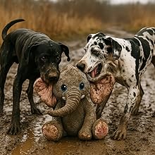 ZippyPaws Plush Pig Dog Toy | Heavy Duty Dog Toys for Dog Enrichment Toys for Large Dogs | Dog Toys Without Squeakers