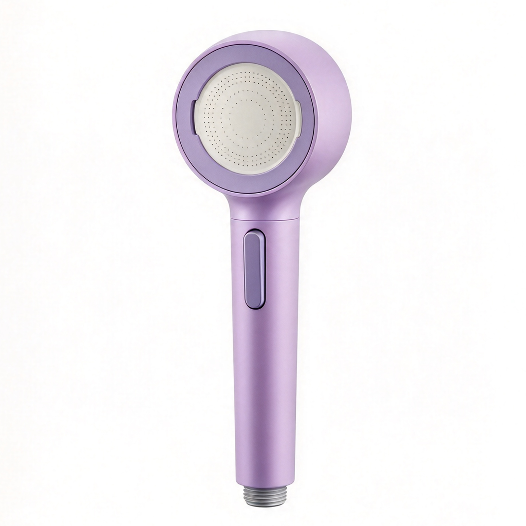 Handheld Shower Head with Reverse-Flush Cleaning, Micro-Spray Nozzles, Easy-Access Control Button and Hose Connection