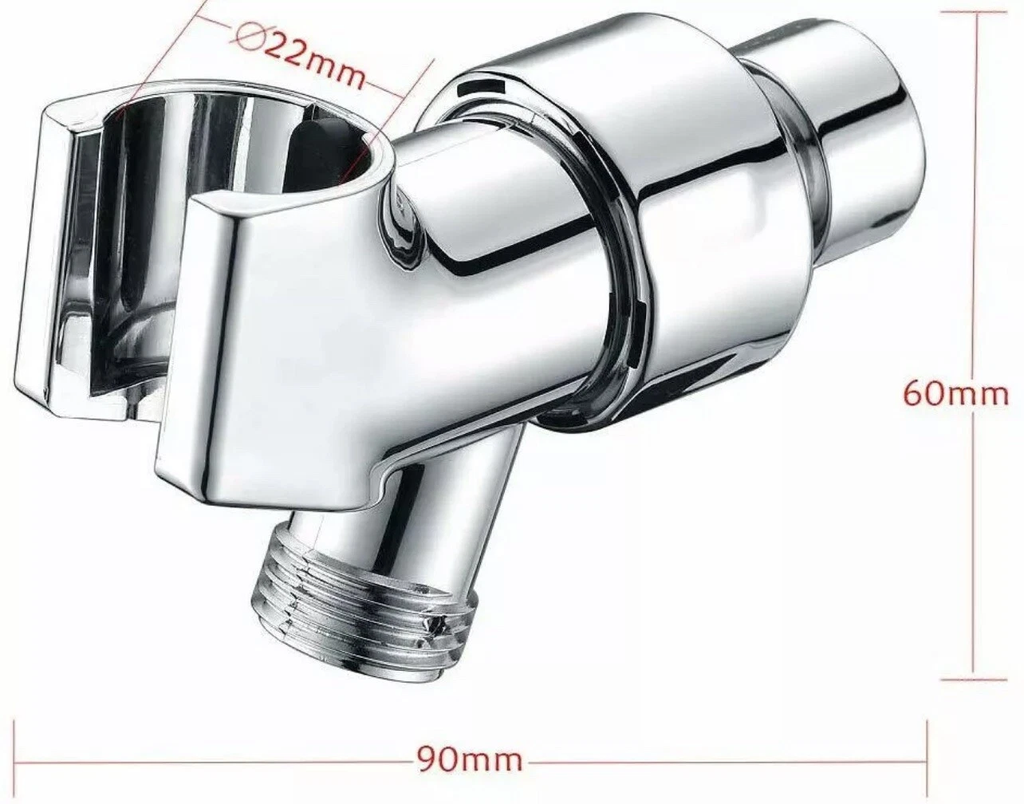 Handheld Shower Head Set with 6 Spray Modes, Chrome Finish Shower Head, Flexible Stainless Steel Hose & Adjustable Shower Holder for Bathroom