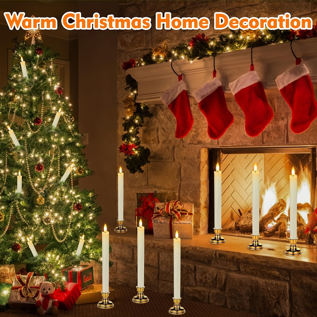 AEELLEEA Pillar Candles - Flameless LED Warm Light Decor for Christmas/Mantel/Dinner Party