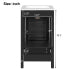 18 Inch Black Modern Bathroom Vanity with Ceramic Sink, Small Freestanding Bath Cabinet with Soft Close Drawer and Door Storage