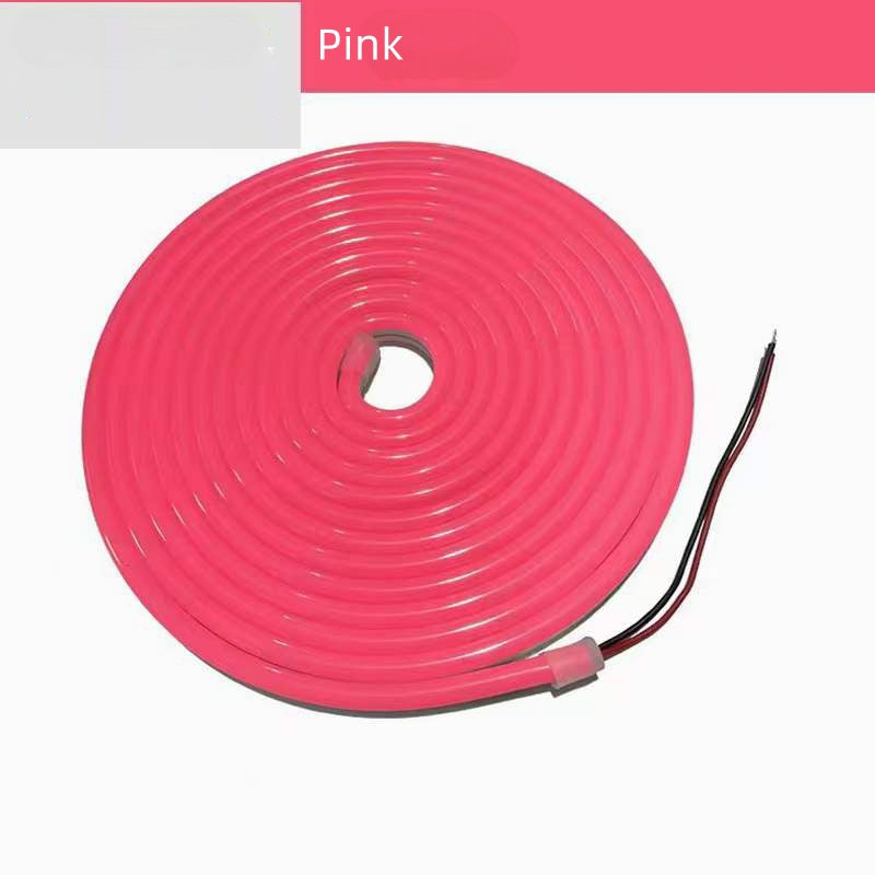 Pink Flexible LED Neon Strip Light, 5M DC12V 2835 LED Rope Light, 120 LEDs/m Cuttable DIY Decor Light for Bedroom, Wall, Party