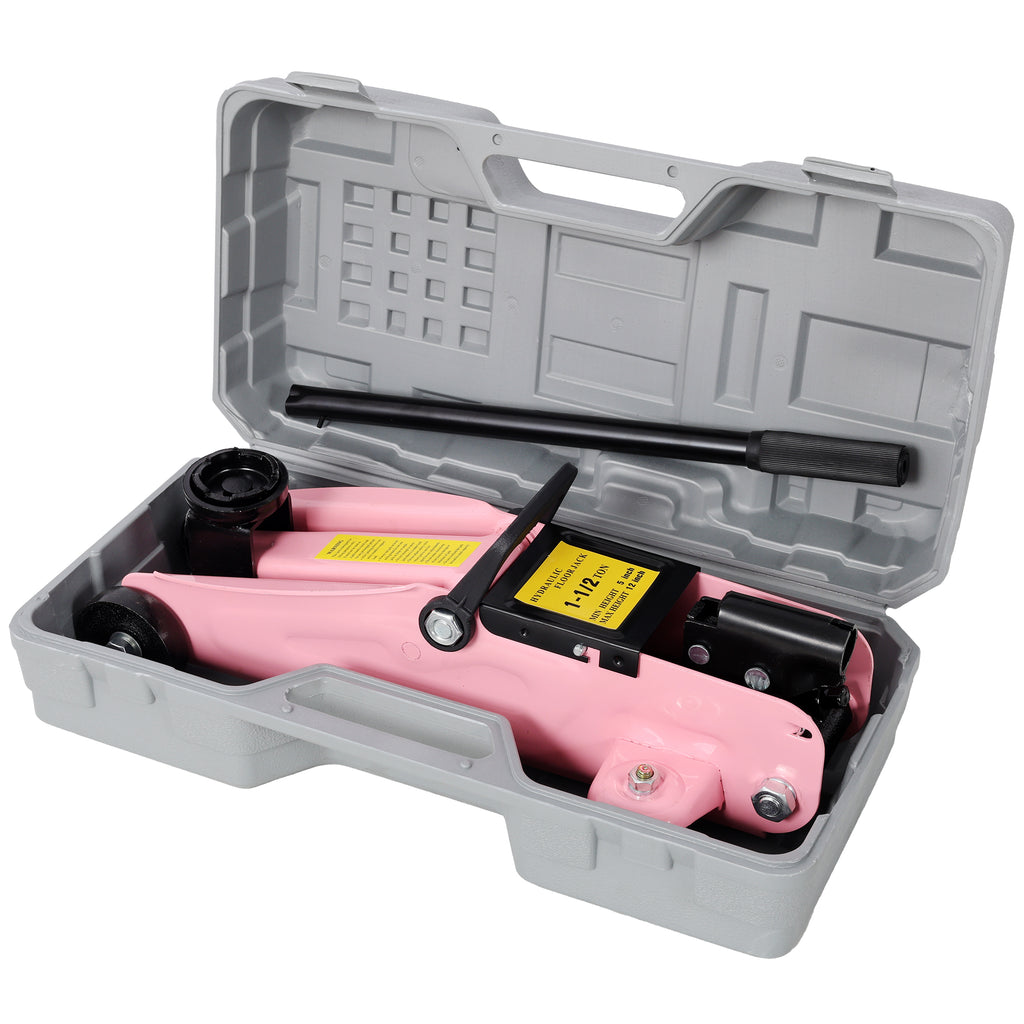 1.5 Ton Low Profile Floor Jack, Hydraulic Car Jack, Trailer Jack, Heavy Duty Steel Racing Jack, 3300lbs Lifting 5"-11.8