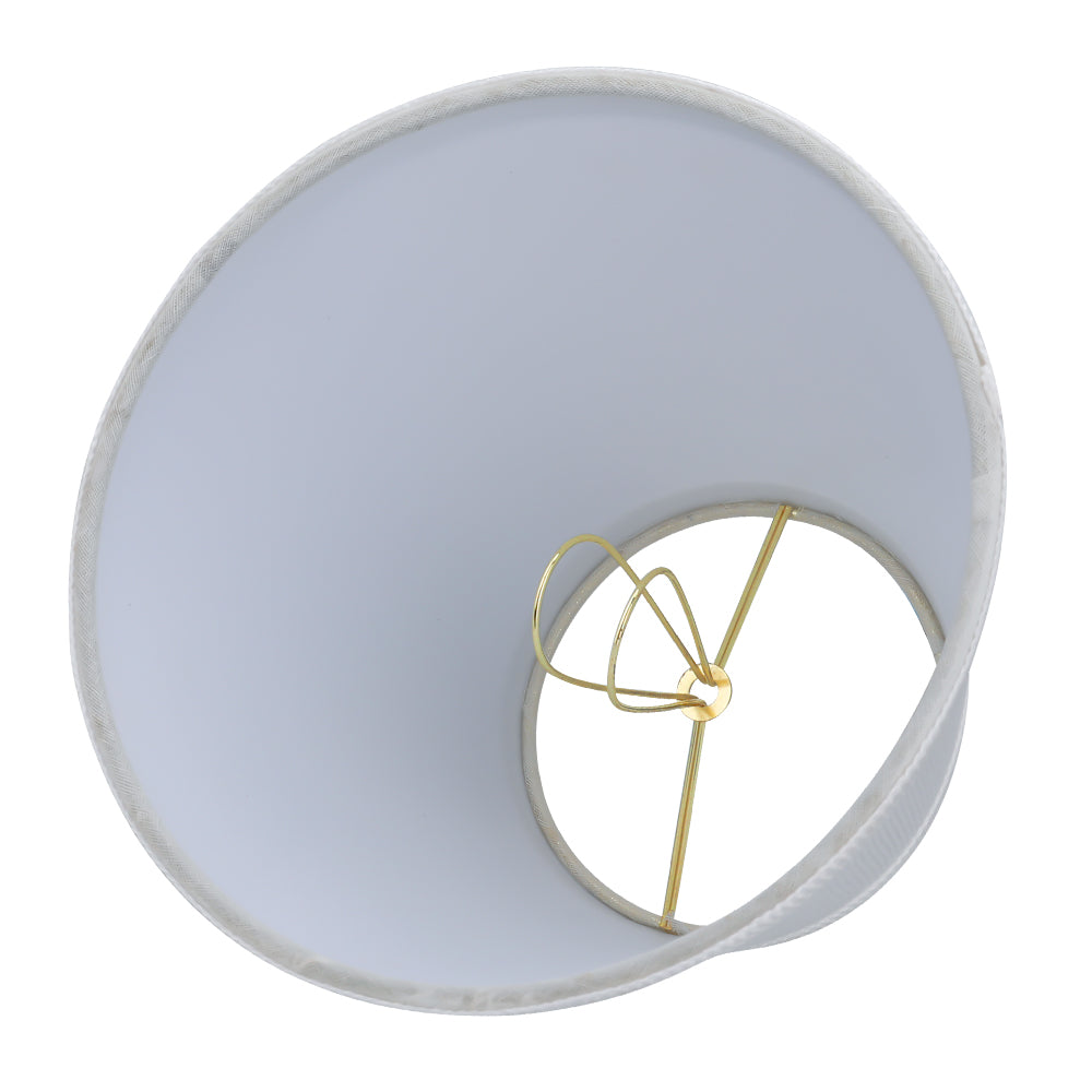 White Clip-On Linen Lamp Shades 4"×7"×6", Fabric Replacement Shades for Wall Sconces & Chandeliers