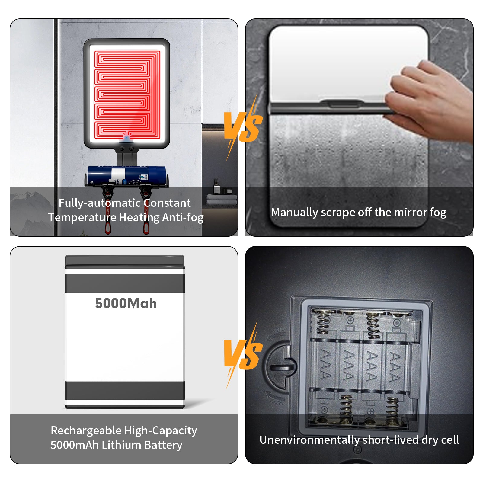 15" Lighted Makeup Organizer 3Color Mirror Adjustable Dividers Travel Ready