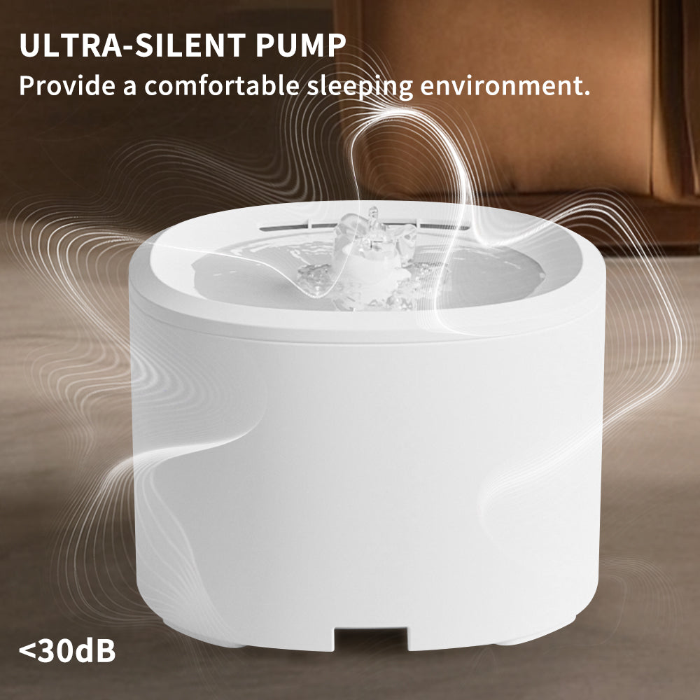 Cat Fountain | USB Powered Quiet Automatic Bowl | Cat Drinking Fountain Water Dispenser | for Kitten Puppy Dog Indoor Home Apartment Living Room Balcony