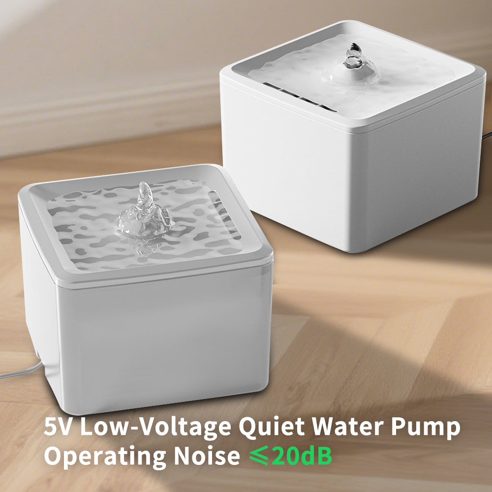 Automatic Pet Water Fountain – Ultra-Quiet Circulating Drinking System with Fresh Flowing Water for Hydrated Cats & Dogs (White,3800ml)