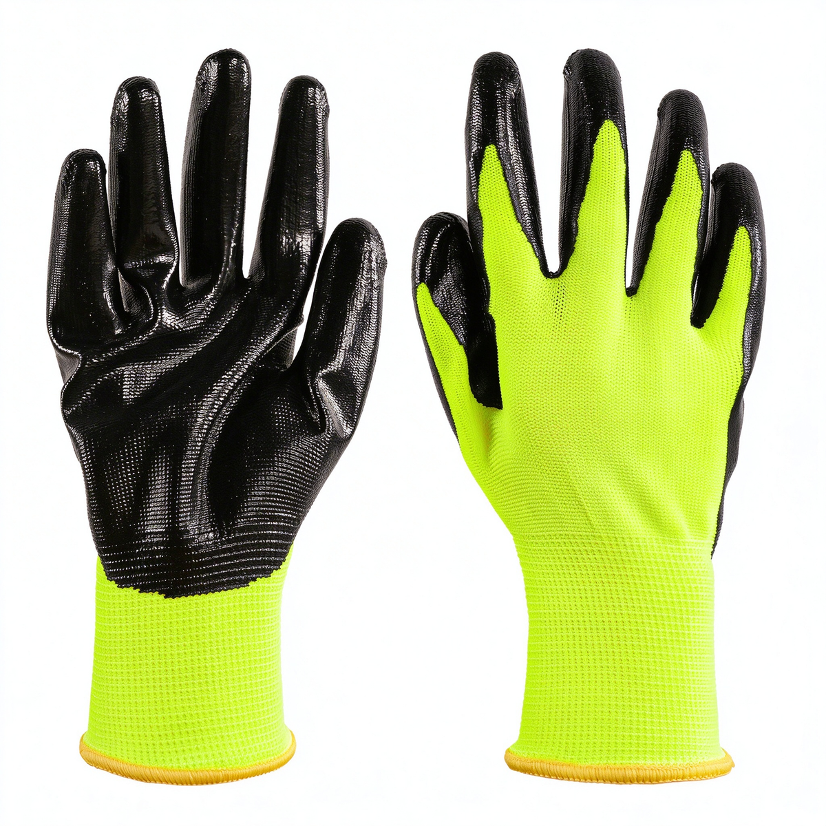 AEELLEEA 8 Pack Nitrile Coated Work Gloves, Nylon Anti-Slip Safety Gloves for Gardening Warehouse Construction Mechanic