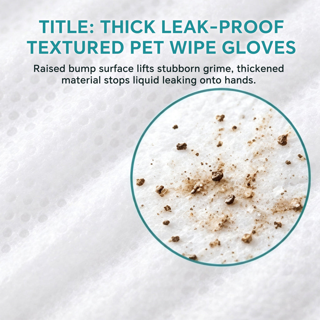 Rinse Free Dog Shampoo Mitts, Pet Glove Wipes for Dogs & Cats, Portable Pet Bathing Gloves, Rinse Free Shampoo Mittens for Paws and Body