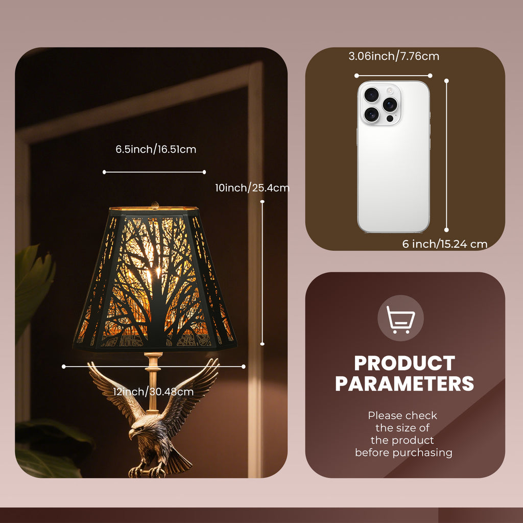 Etched Forest Bell Metal Lampshade