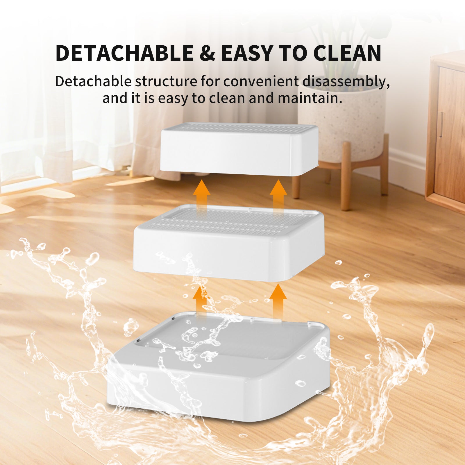 Adjustable 3 Steps Litter Box Ramp, Litter Box Step with Filter Function, Easy to Clean Cat Litter Stair Catcher for Older Cats and Small Cats