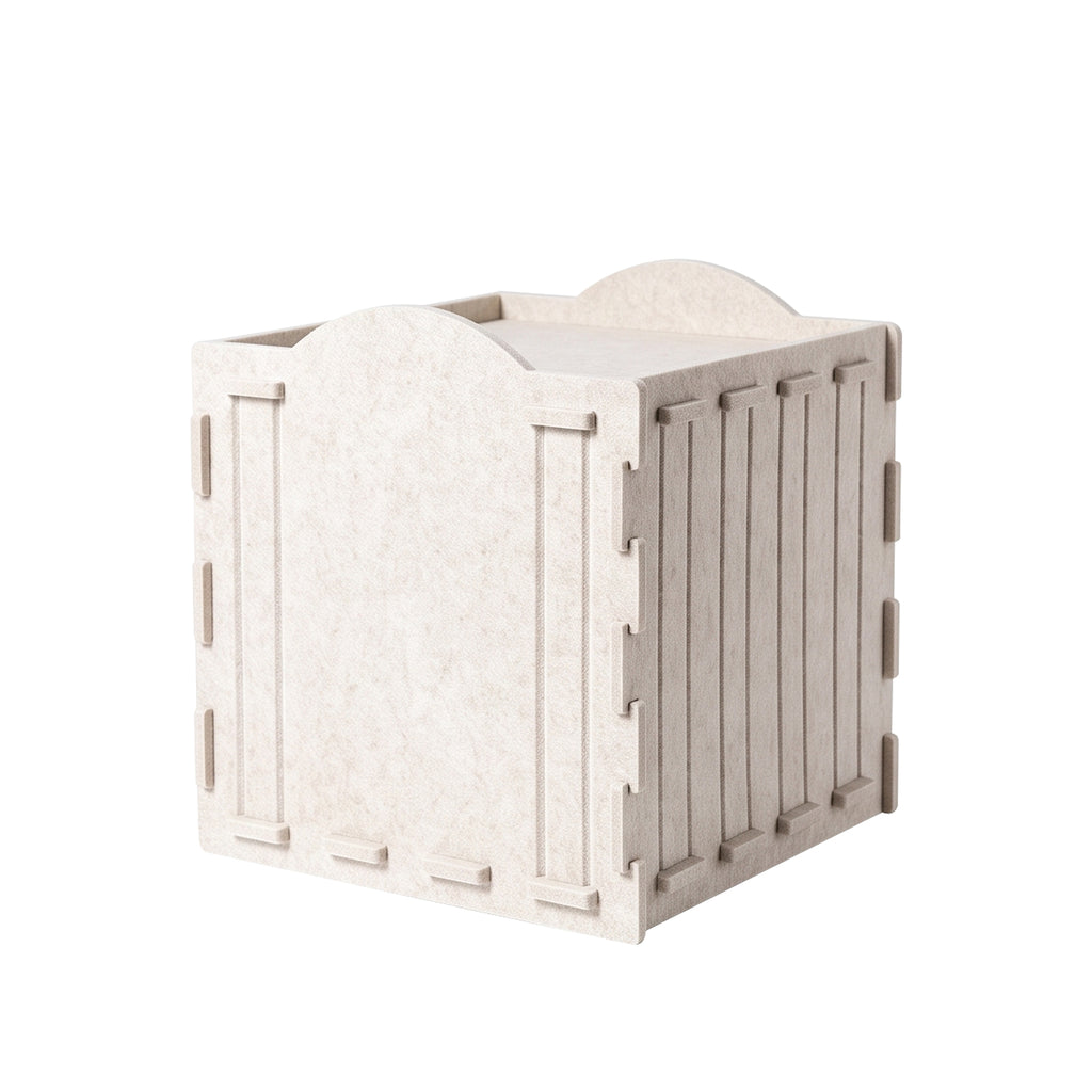 Foldable Felt Cat House Bed with Hanging Ball, Scratch Resistant Hideaway Cave for Indoor Cats and Timid Cats, Cozy Cat Nest with Dual Entrances