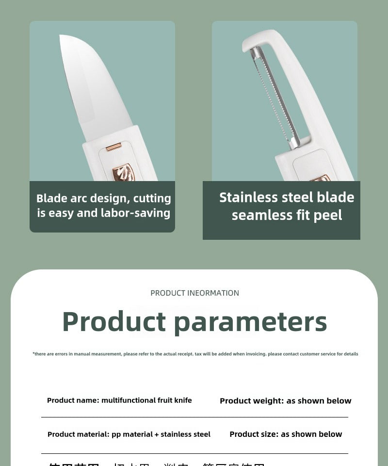 AEELLEEA-2 in 1 Portable Fruit and Vegetable Peeler, Dual Head Kitchen Prep Tool for Home Use