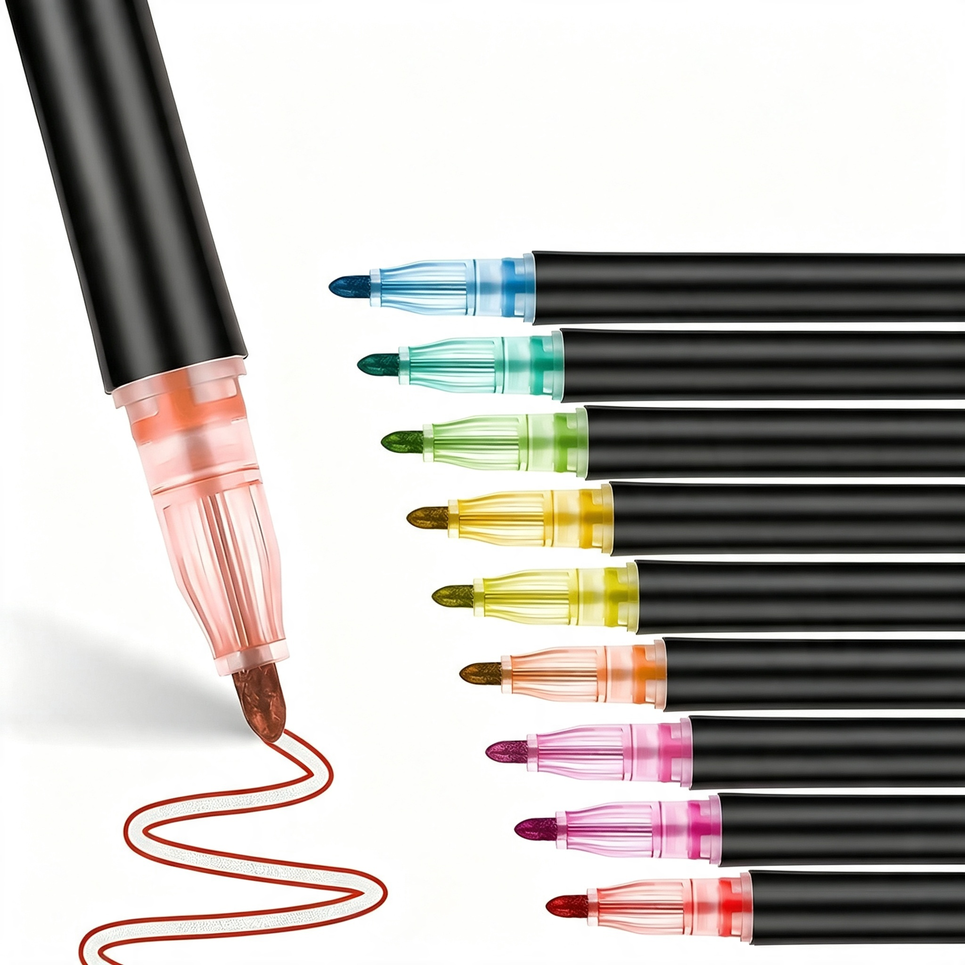 48 Colors Double Line Outline Art Pen Marker Pen Diy Graffiti Outline Marker Pen Highlighter Scrapbook Diary Poster Card, Coloring Supplies