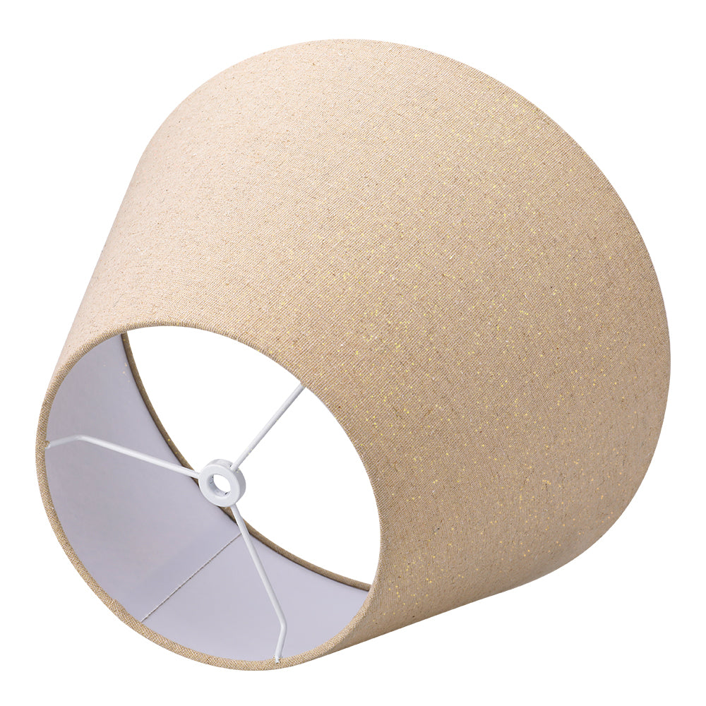 Beige Linen Lamp Shade 7"×13"×8", Spider Fitter Fabric Replacement Shade for Table & Floor Lamps