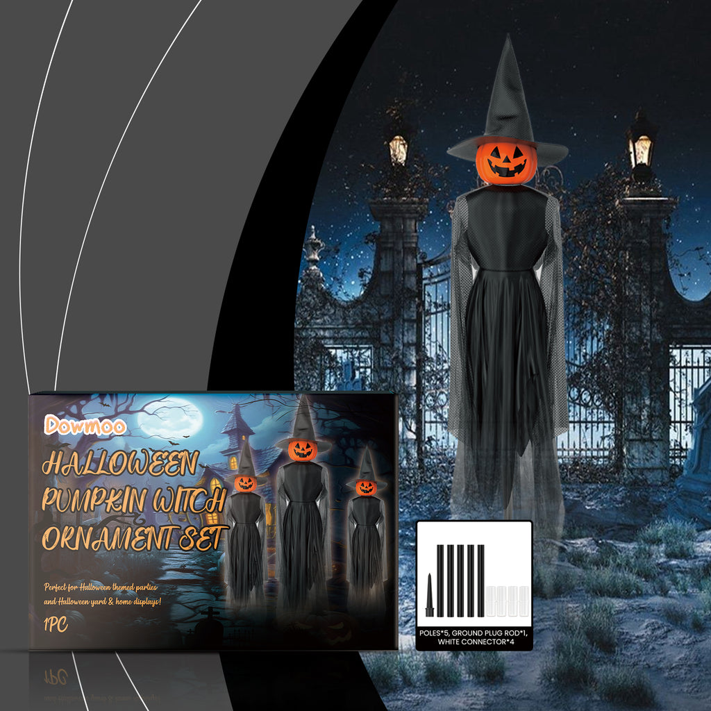 PRODUCT NAME: DOWMOO Halloween Pumpkin Witch Ornament Set