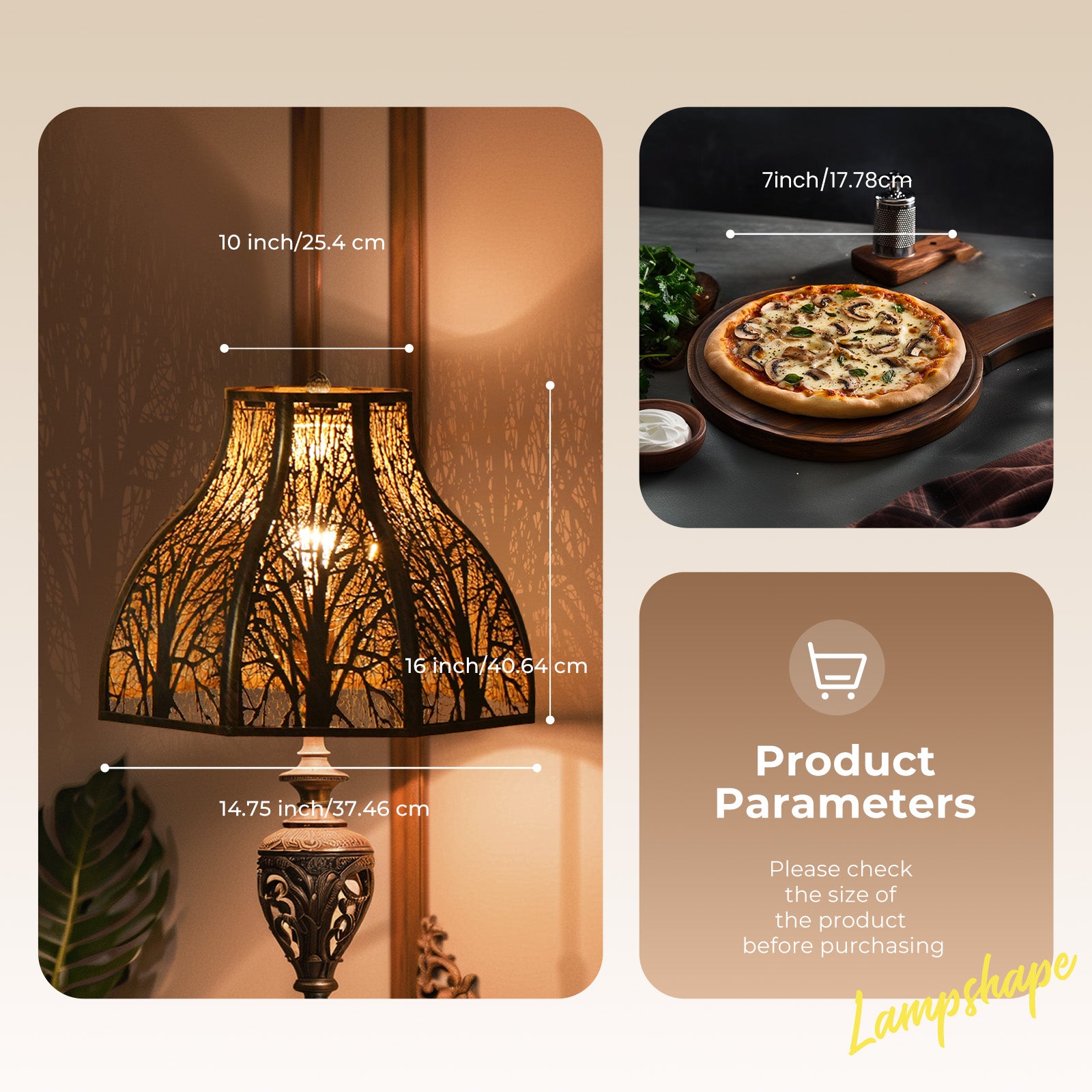 8-Petal Metal Lotus Lampshade – Design for Floor & Table Lamps