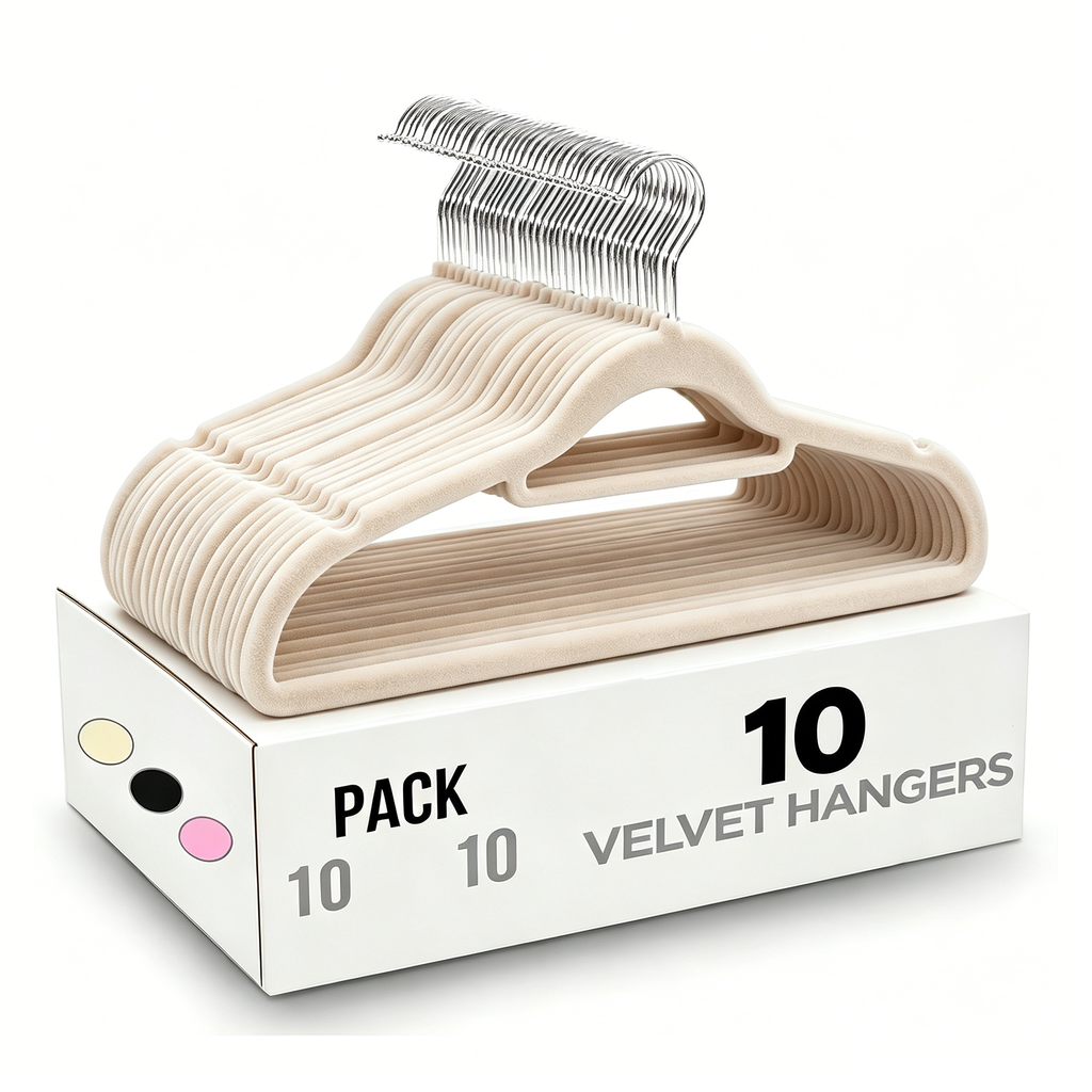 Only Hangers "Petite Size Black Velvet Suit Hangers - 20 Pack