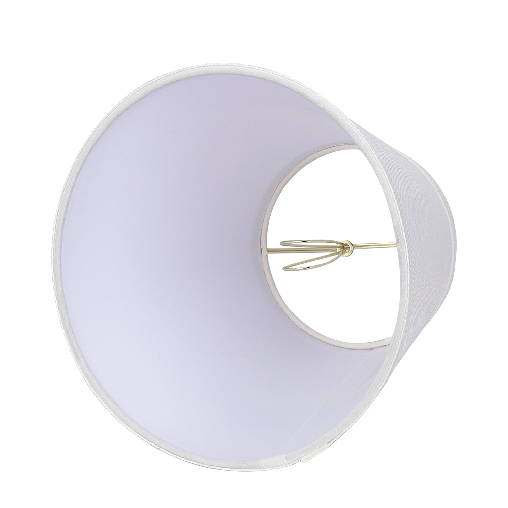 White Clip-On Linen Lamp Shades 5"×8"×7", Fabric Replacement Shades for Wall Sconces & Chandeliers